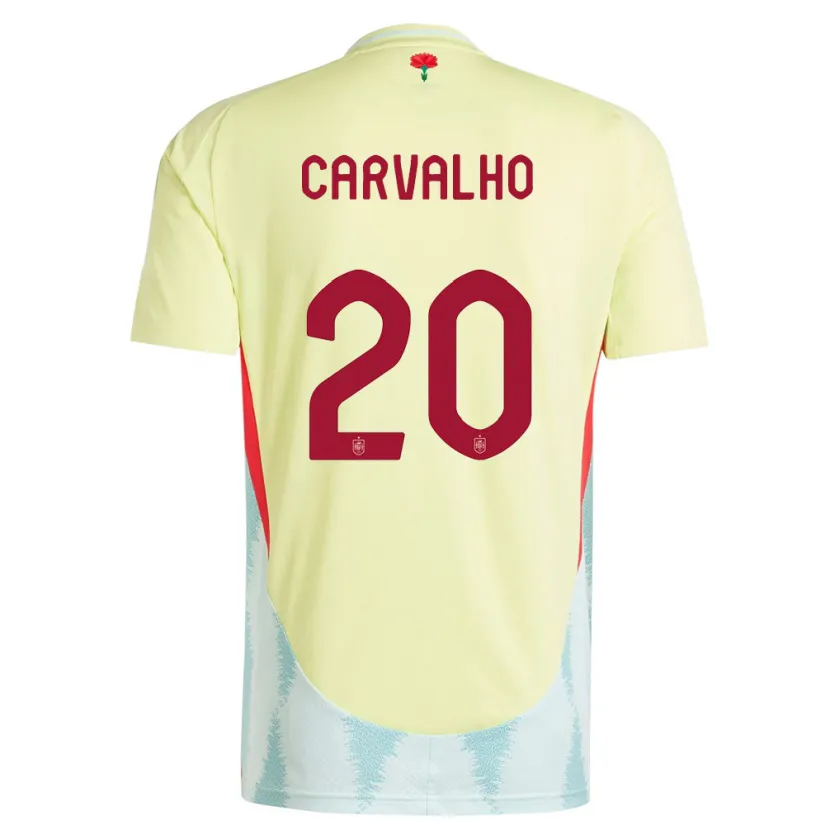 Danxen Damen Spanien Miguel Carvalho #20 Gelb Auswärtstrikot Trikot 24-26 T-Shirt