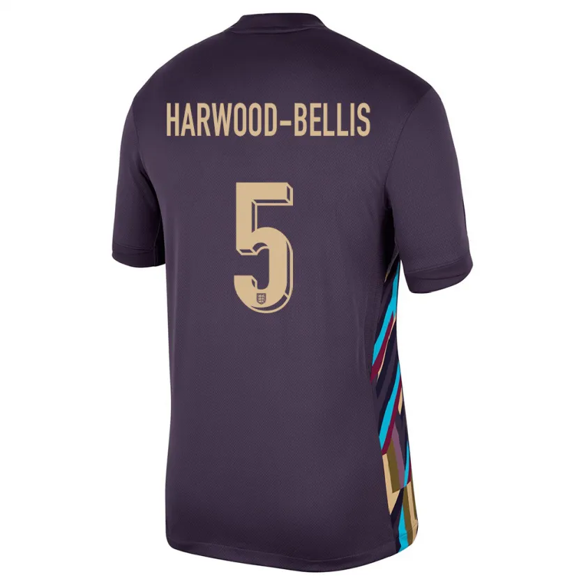 Danxen Damen England Taylor Harwood Bellis #5 Dunkle Rosine Auswärtstrikot Trikot 24-26 T-Shirt