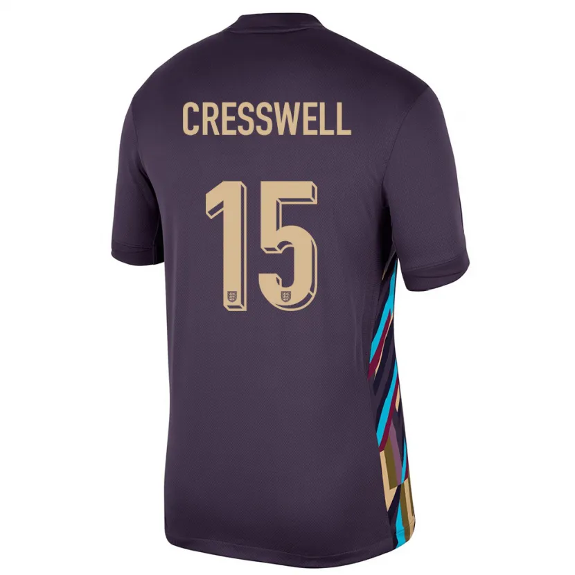 Danxen Damen England Charlie Cresswell #15 Dunkle Rosine Auswärtstrikot Trikot 24-26 T-Shirt