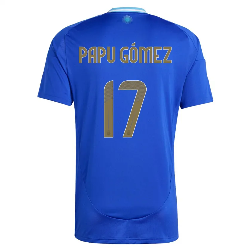 Danxen Damen Argentinien Papu Gomez #17 Blau Auswärtstrikot Trikot 24-26 T-Shirt