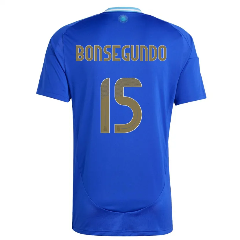 Danxen Damen Argentinien Florencia Bonsegundo #15 Blau Auswärtstrikot Trikot 24-26 T-Shirt