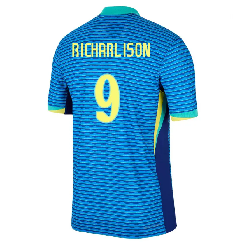 Danxen Damen Brasilien Richarlison #9 Blau Auswärtstrikot Trikot 24-26 T-Shirt