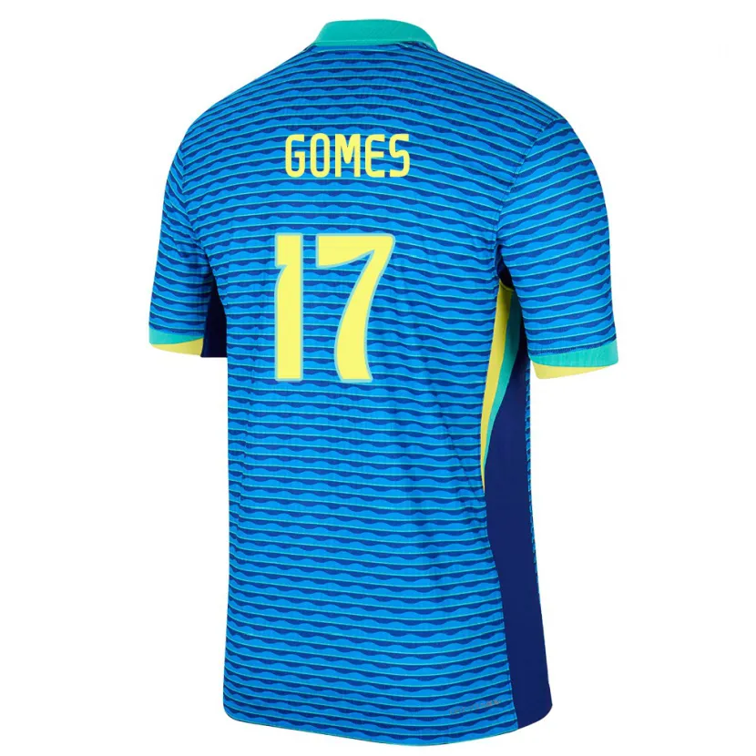 Danxen Damen Brasilien William Gomes #17 Blau Auswärtstrikot Trikot 24-26 T-Shirt