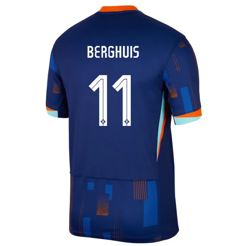 Danxen Damen Niederlande Steven Berghuis #11 Blau Auswärtstrikot Trikot 24-26 T-Shirt