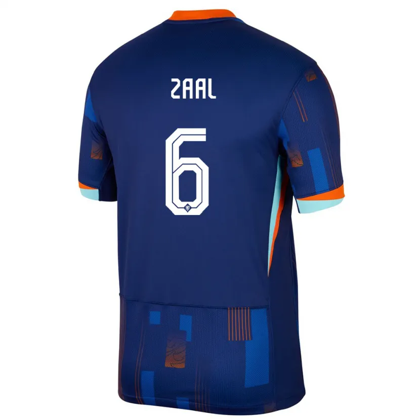 Danxen Damen Niederlande Timo Zaal #6 Blau Auswärtstrikot Trikot 24-26 T-Shirt