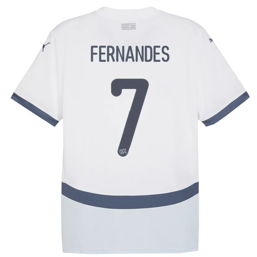 Danxen Damen Schweiz Ruben Fernandes #7 Weiß Auswärtstrikot Trikot 24-26 T-Shirt