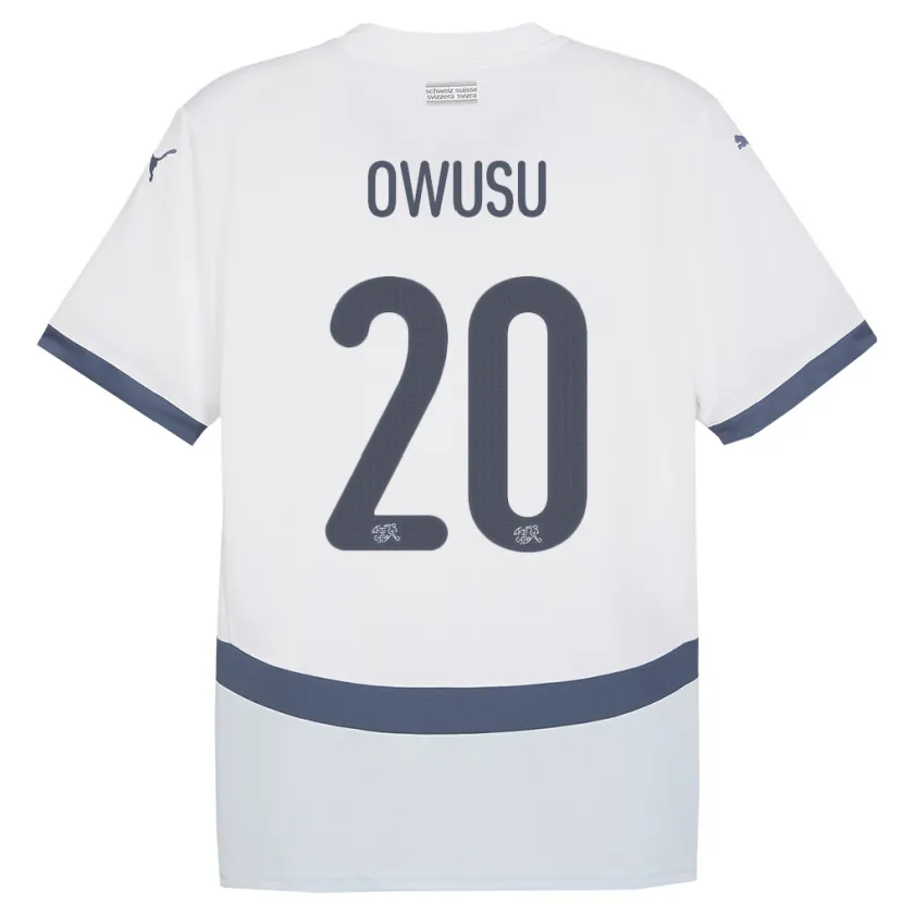 Danxen Damen Schweiz Tyron Owusu #20 Weiß Auswärtstrikot Trikot 24-26 T-Shirt