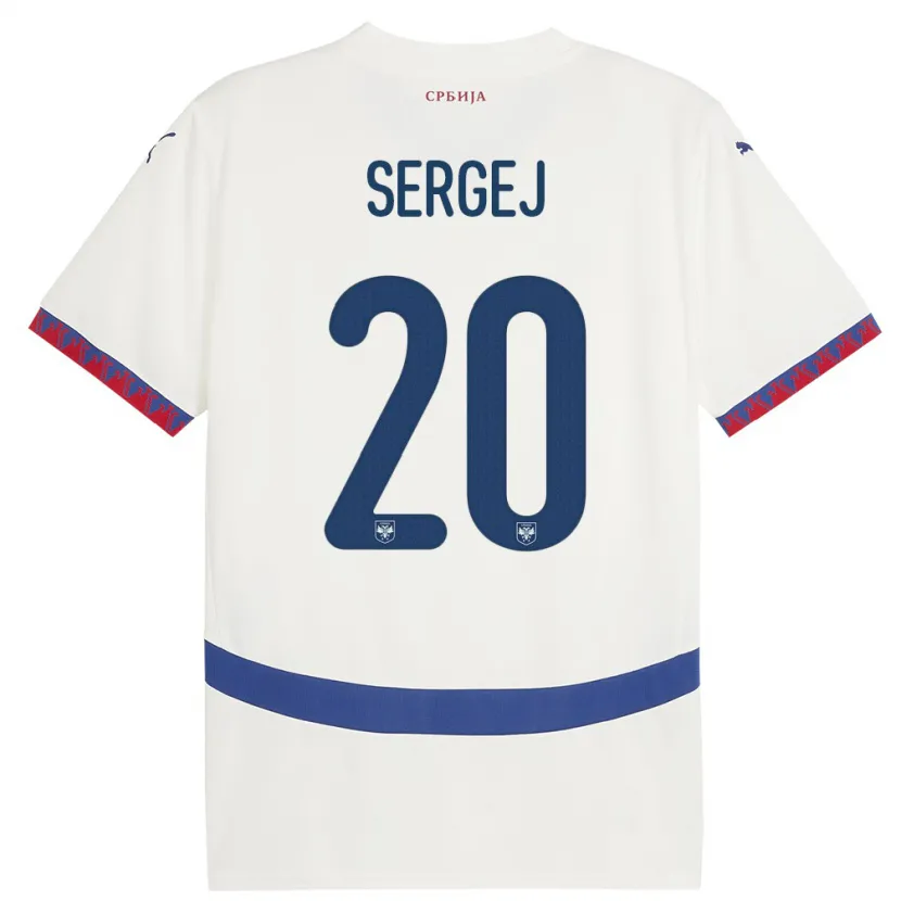 Danxen Damen Serbien Sergej Milinkovic-Savic #20 Weiß Auswärtstrikot Trikot 24-26 T-Shirt