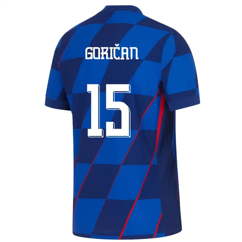 Danxen Damen Kroatien Silvio Gorican #15 Blau Auswärtstrikot Trikot 24-26 T-Shirt