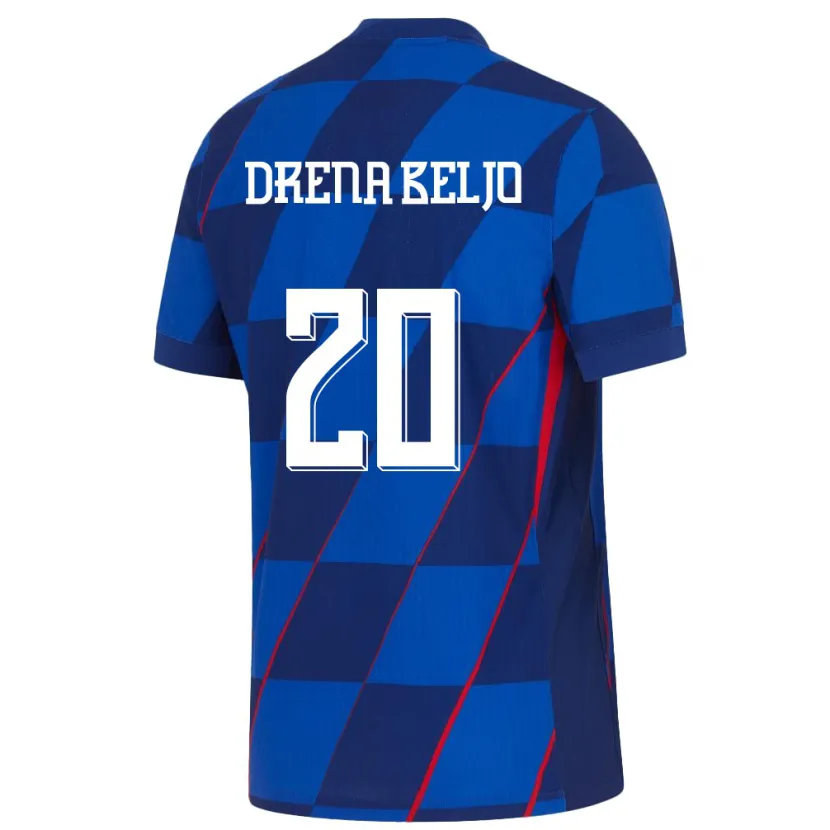 Danxen Damen Kroatien Dion Drena Beljo #20 Blau Auswärtstrikot Trikot 24-26 T-Shirt