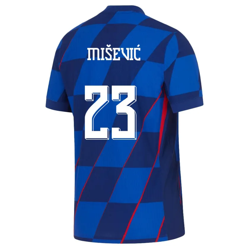 Danxen Damen Kroatien Luigi Misevic #23 Blau Auswärtstrikot Trikot 24-26 T-Shirt