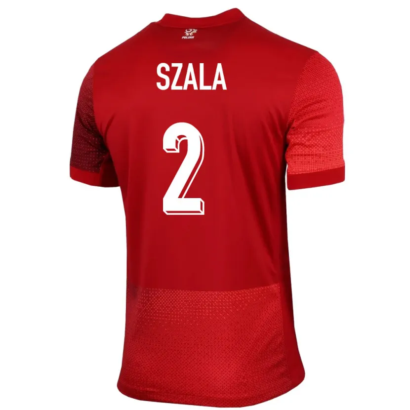Danxen Damen Polen Dominik Szala #2 Rot Auswärtstrikot Trikot 24-26 T-Shirt