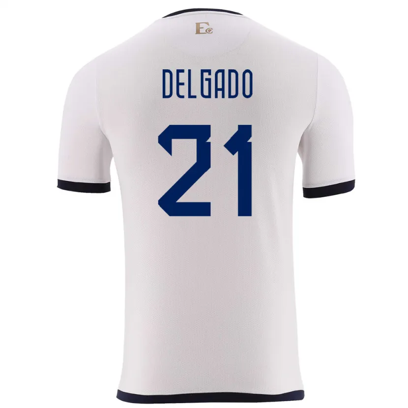Danxen Damen Ecuador Patrickson Delgado #21 Weiß Auswärtstrikot Trikot 24-26 T-Shirt