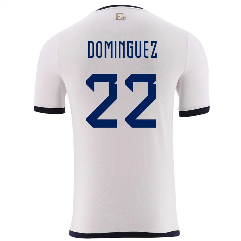 Danxen Damen Ecuador Alexander Dominguez #22 Weiß Auswärtstrikot Trikot 24-26 T-Shirt