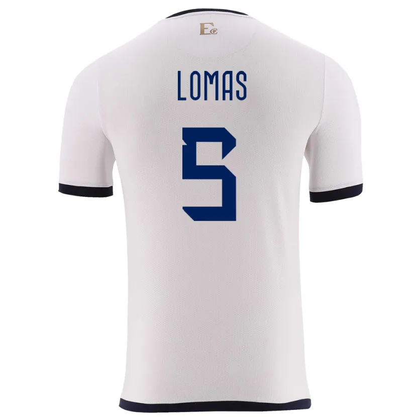 Danxen Damen Ecuador Ariana Lomas #5 Weiß Auswärtstrikot Trikot 24-26 T-Shirt