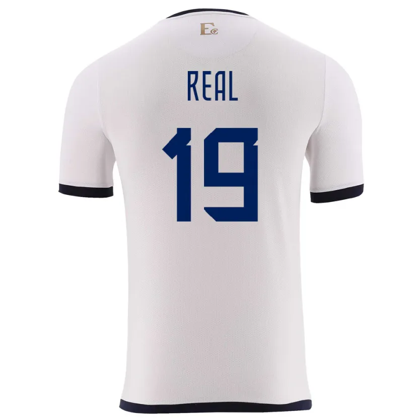 Danxen Damen Ecuador Kerlly Real #19 Weiß Auswärtstrikot Trikot 24-26 T-Shirt