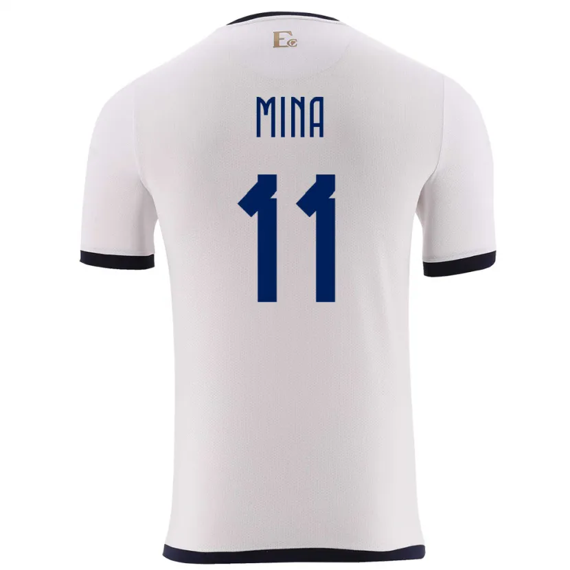 Danxen Damen Ecuador Ariel Mina #11 Weiß Auswärtstrikot Trikot 24-26 T-Shirt