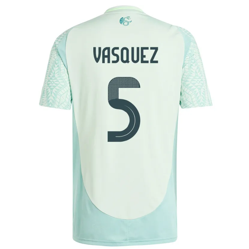 Danxen Damen Mexiko Johan Vasquez #5 Leinengrün Auswärtstrikot Trikot 24-26 T-Shirt