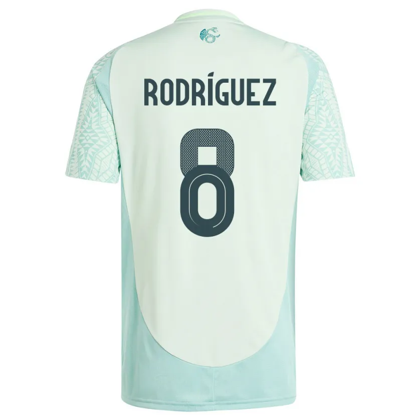 Danxen Damen Mexiko Carlos Rodriguez #8 Leinengrün Auswärtstrikot Trikot 24-26 T-Shirt