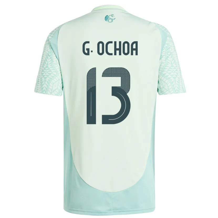 Danxen Damen Mexiko Guillermo Ochoa #13 Leinengrün Auswärtstrikot Trikot 24-26 T-Shirt