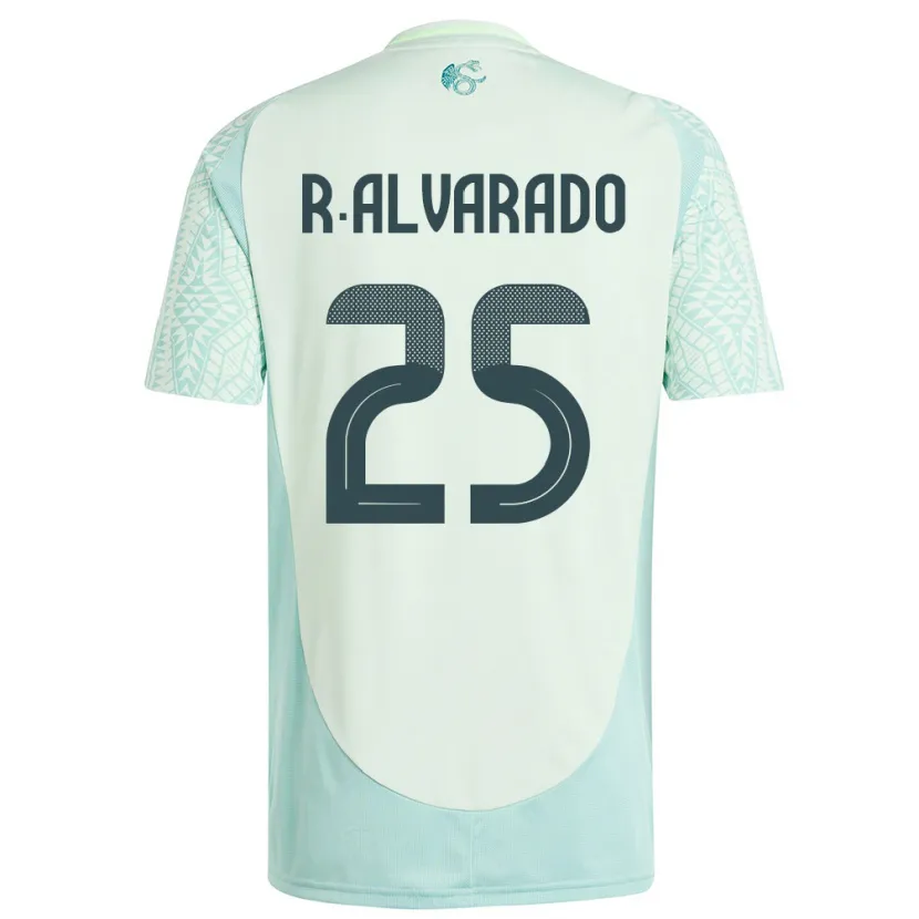 Danxen Damen Mexiko Roberto Alvarado #25 Leinengrün Auswärtstrikot Trikot 24-26 T-Shirt