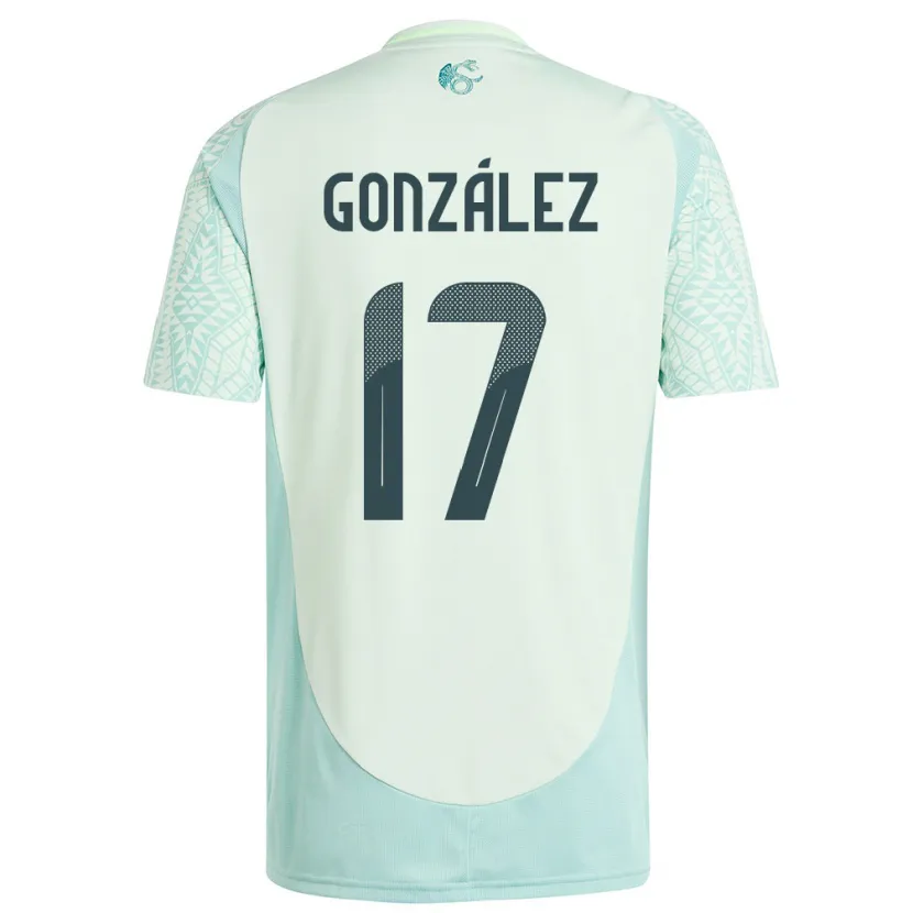 Danxen Damen Mexiko Alison Gonzalez #17 Leinengrün Auswärtstrikot Trikot 24-26 T-Shirt