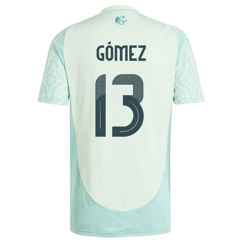 Danxen Damen Mexiko Diego Gomez #13 Leinengrün Auswärtstrikot Trikot 24-26 T-Shirt
