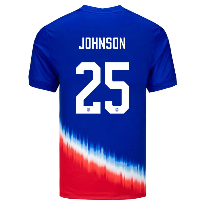 Danxen Damen Vereinigte Staaten Sean Johnson #25 Blau Auswärtstrikot Trikot 24-26 T-Shirt