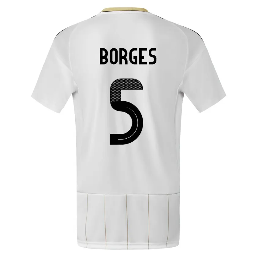 Danxen Damen Costa Rica Celso Borges #5 Weiß Auswärtstrikot Trikot 24-26 T-Shirt