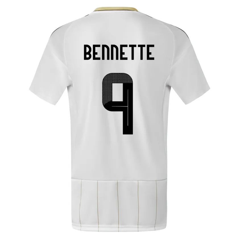 Danxen Damen Costa Rica Jewison Bennette #9 Weiß Auswärtstrikot Trikot 24-26 T-Shirt