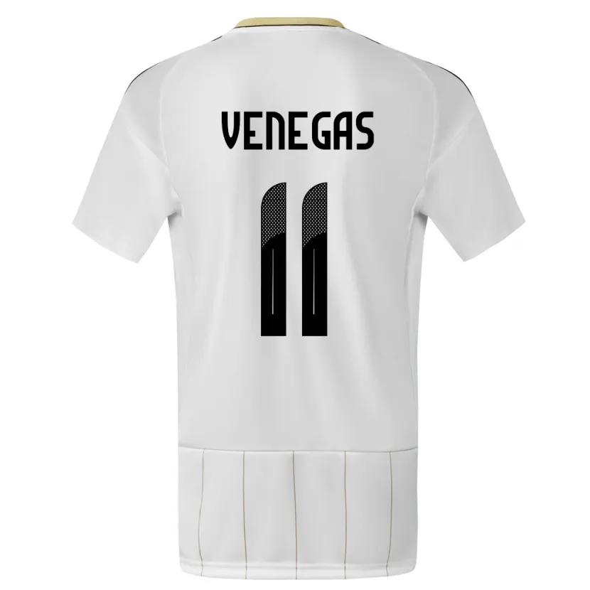 Danxen Damen Costa Rica Johan Venegas #11 Weiß Auswärtstrikot Trikot 24-26 T-Shirt