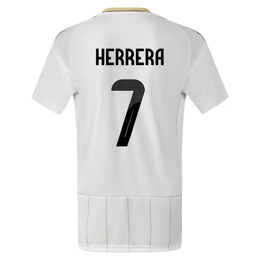 Danxen Damen Costa Rica Melissa Herrera #7 Weiß Auswärtstrikot Trikot 24-26 T-Shirt