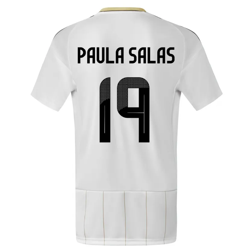 Danxen Damen Costa Rica Maria Paula Salas #19 Weiß Auswärtstrikot Trikot 24-26 T-Shirt