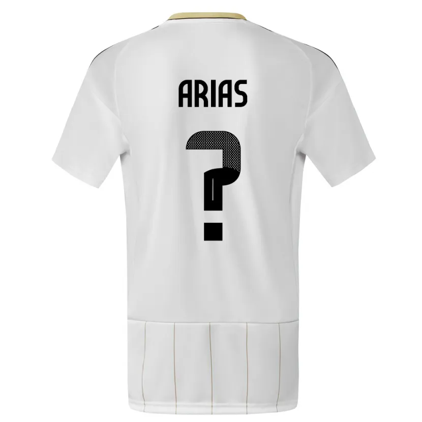 Danxen Damen Costa Rica Jose Arias #0 Weiß Auswärtstrikot Trikot 24-26 T-Shirt