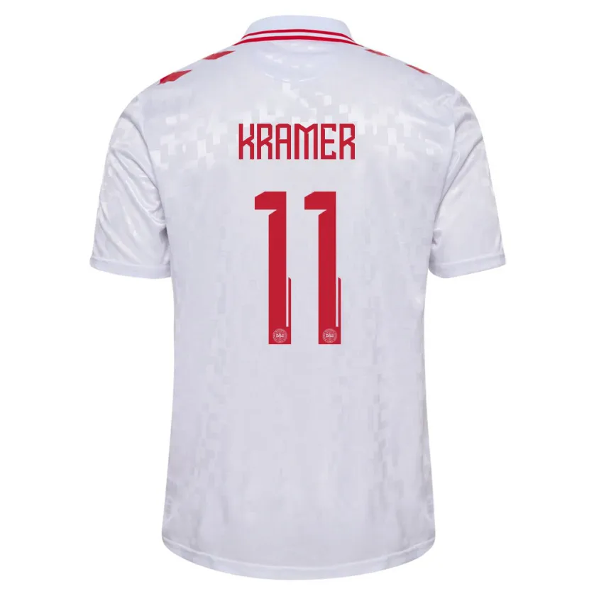 Danxen Damen Dänemark Cornelia Kramer #11 Weiß Auswärtstrikot Trikot 24-26 T-Shirt