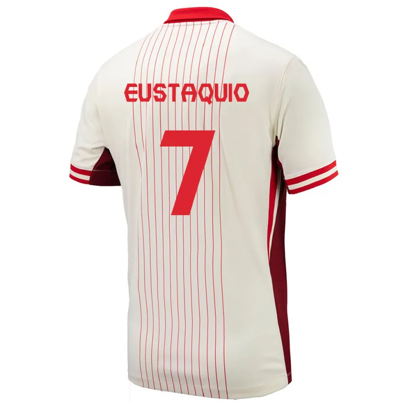 Danxen Damen Kanada Stephen Eustáquio #7 Weiß Auswärtstrikot Trikot 24-26 T-Shirt