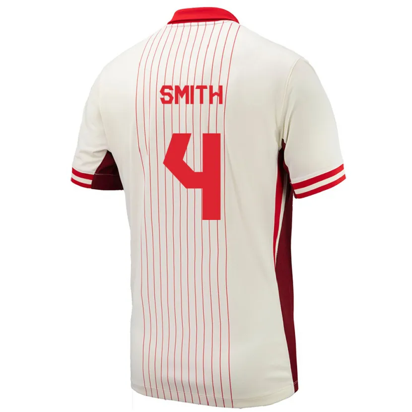 Danxen Damen Kanada Justin Smith #4 Weiß Auswärtstrikot Trikot 24-26 T-Shirt