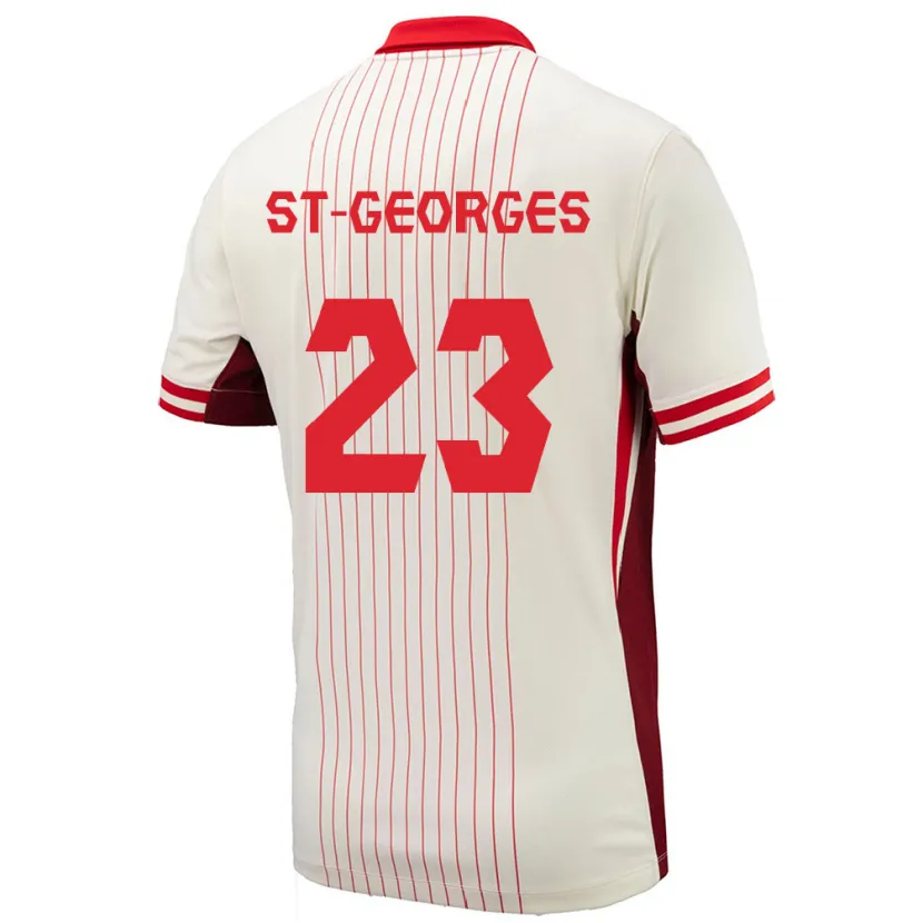 Danxen Damen Kanada Bianca St-Georges #23 Weiß Auswärtstrikot Trikot 24-26 T-Shirt