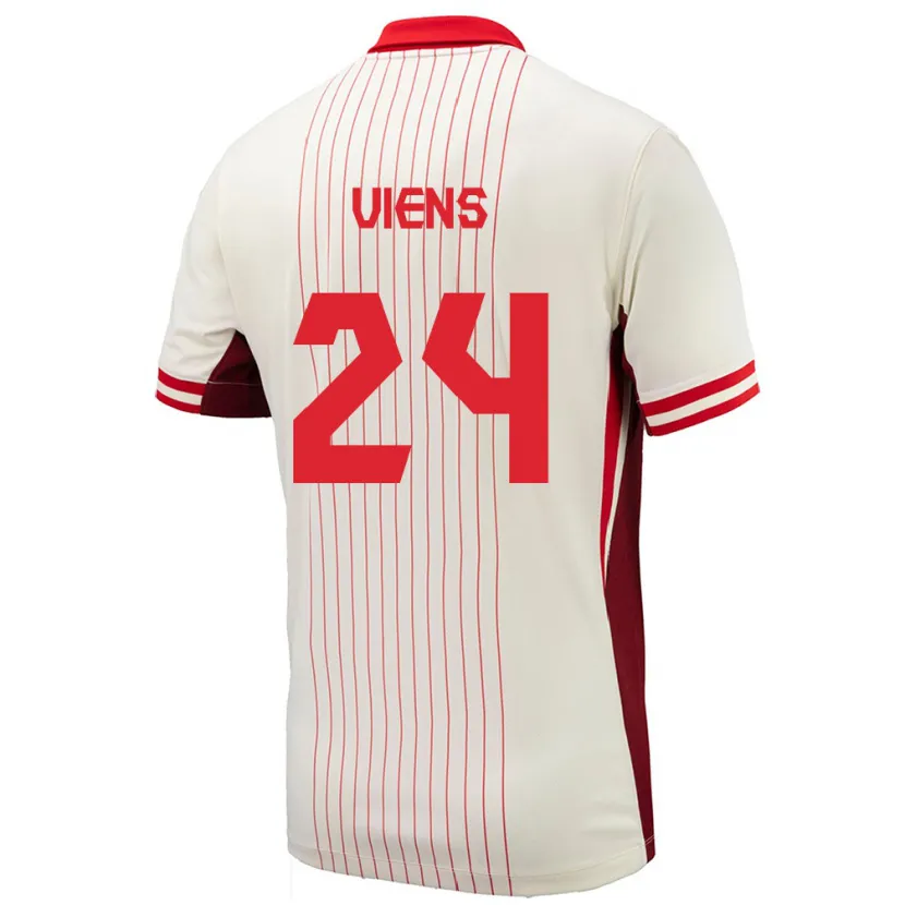 Danxen Damen Kanada Evelyne Viens #24 Weiß Auswärtstrikot Trikot 24-26 T-Shirt