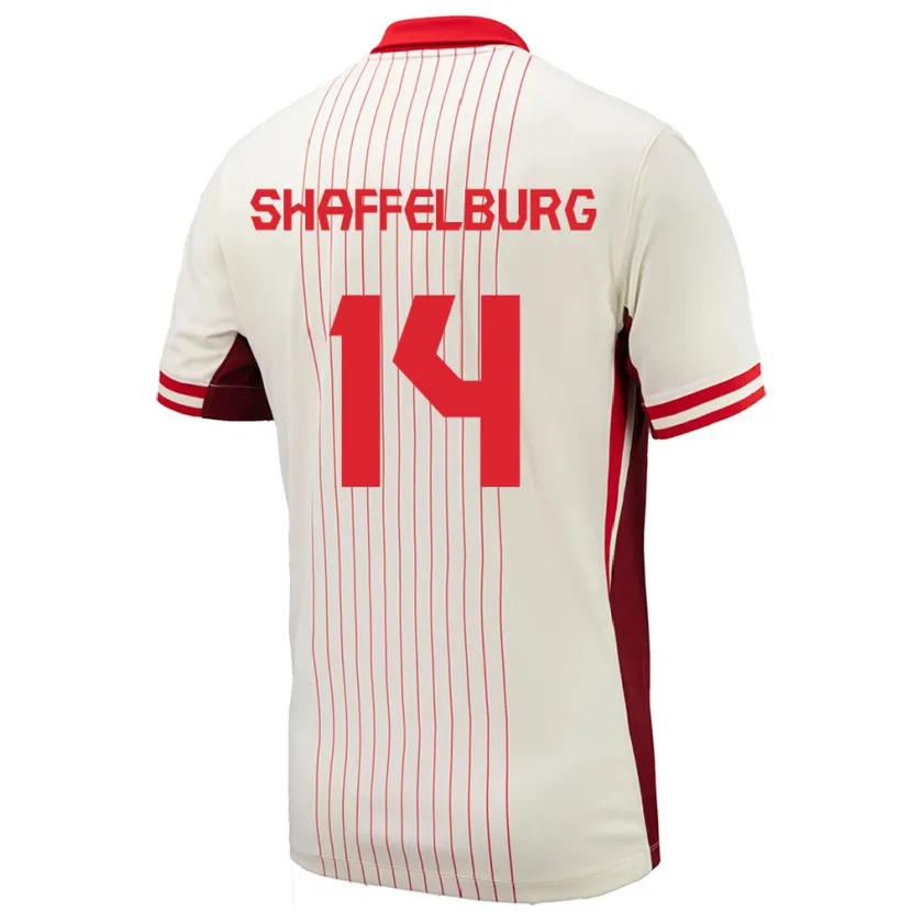 Danxen Damen Kanada Jacob Shaffelburg #14 Weiß Auswärtstrikot Trikot 24-26 T-Shirt