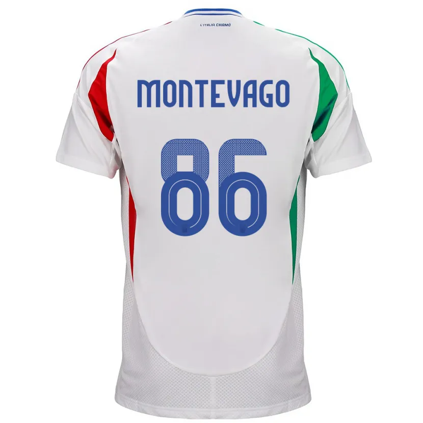 Danxen Damen Italien Daniele Montevago #86 Weiß Auswärtstrikot Trikot 24-26 T-Shirt