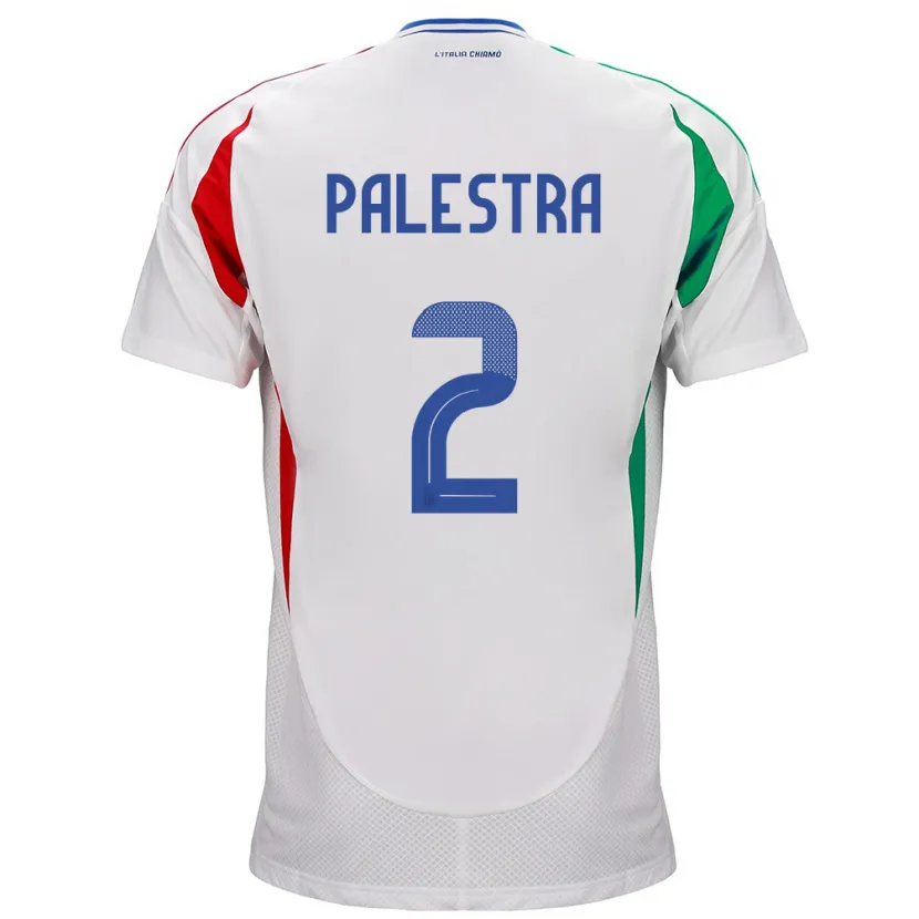 Danxen Damen Italien Marco Palestra #2 Weiß Auswärtstrikot Trikot 24-26 T-Shirt