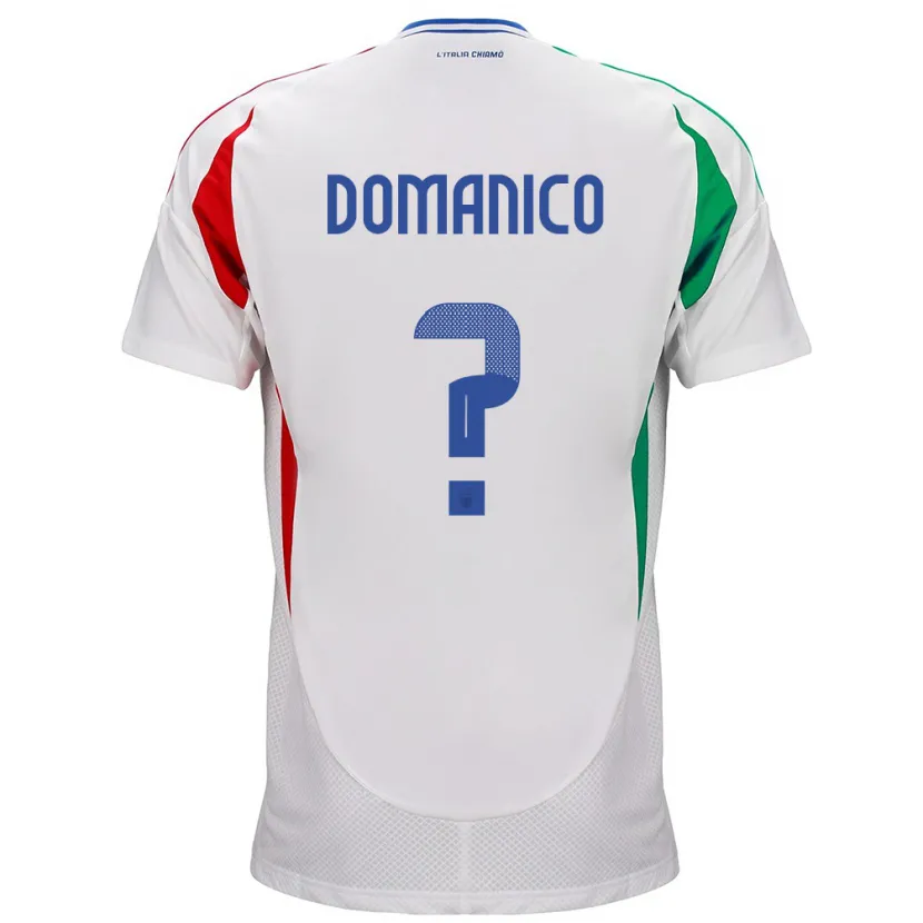 Danxen Damen Italien Saverio Domanico #0 Weiß Auswärtstrikot Trikot 24-26 T-Shirt