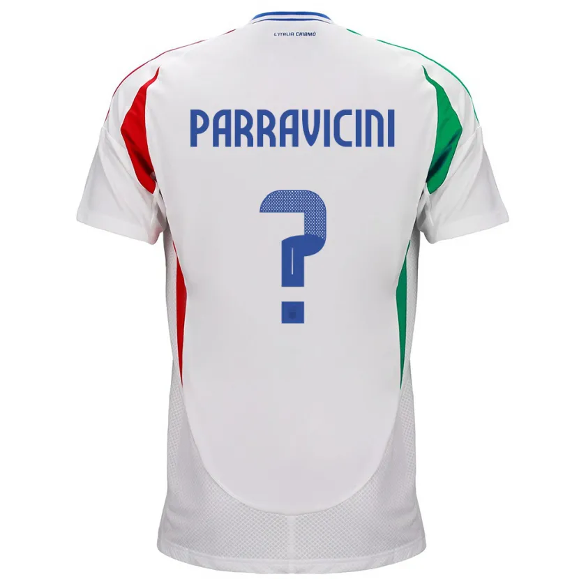Danxen Damen Italien Fabio Parravicini #0 Weiß Auswärtstrikot Trikot 24-26 T-Shirt