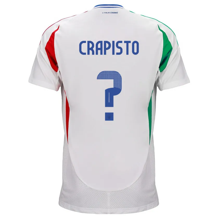 Danxen Damen Italien Francesco Crapisto #0 Weiß Auswärtstrikot Trikot 24-26 T-Shirt