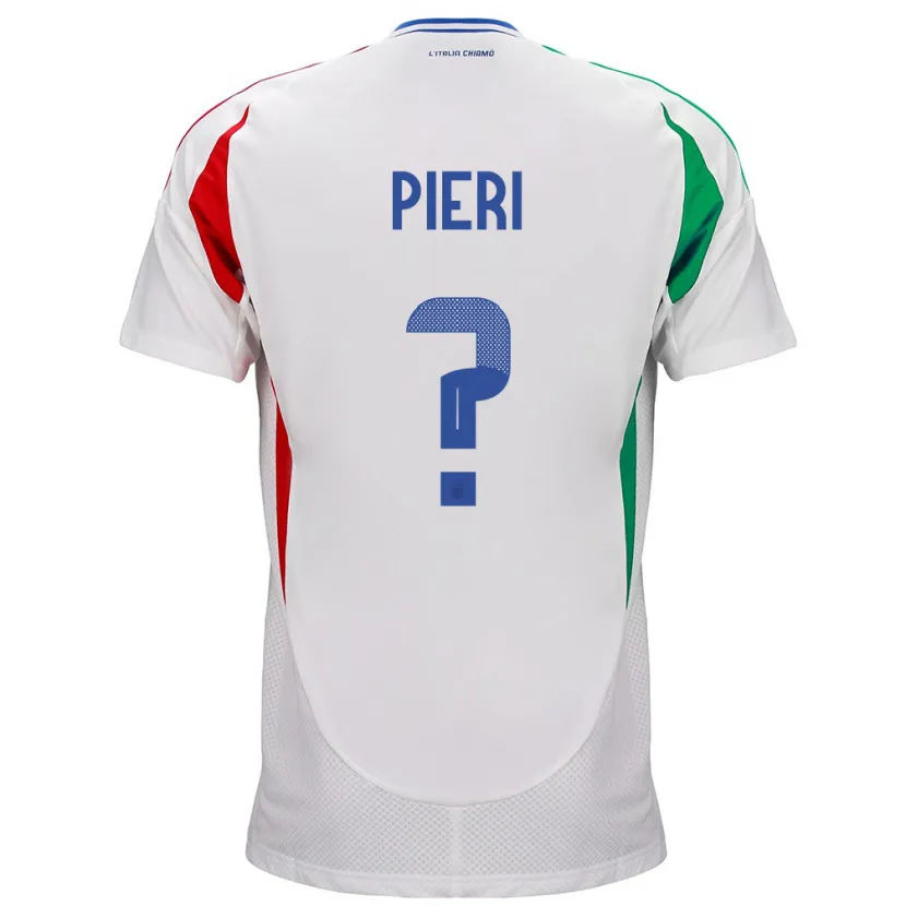 Danxen Damen Italien Giacomo De Pieri #0 Weiß Auswärtstrikot Trikot 24-26 T-Shirt