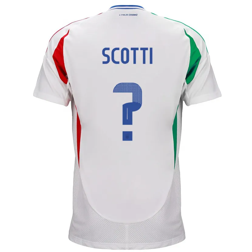 Danxen Damen Italien Filippo Scotti #0 Weiß Auswärtstrikot Trikot 24-26 T-Shirt