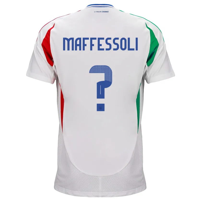 Danxen Damen Italien Manuel Maffessoli #0 Weiß Auswärtstrikot Trikot 24-26 T-Shirt