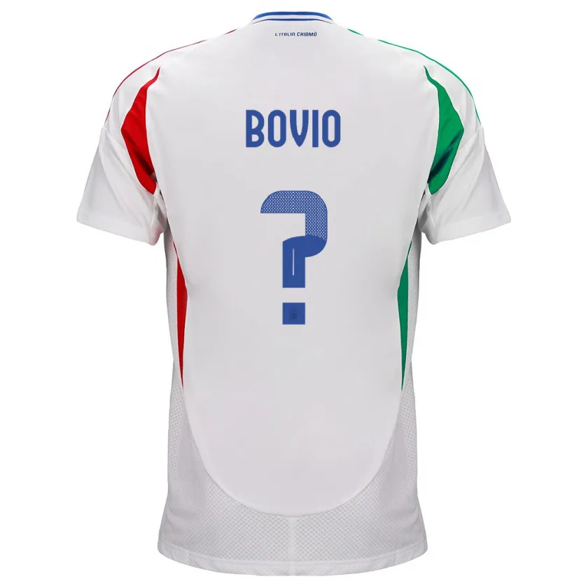 Danxen Damen Italien Leonardo Bovio #0 Weiß Auswärtstrikot Trikot 24-26 T-Shirt
