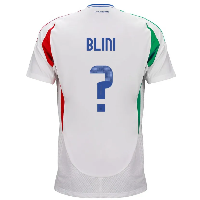 Danxen Damen Italien Oliver Blini #0 Weiß Auswärtstrikot Trikot 24-26 T-Shirt